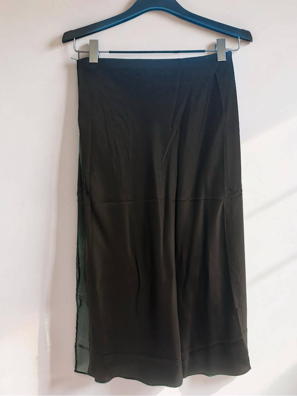 Banana Republic Dark Brown Midi Slip Skirt